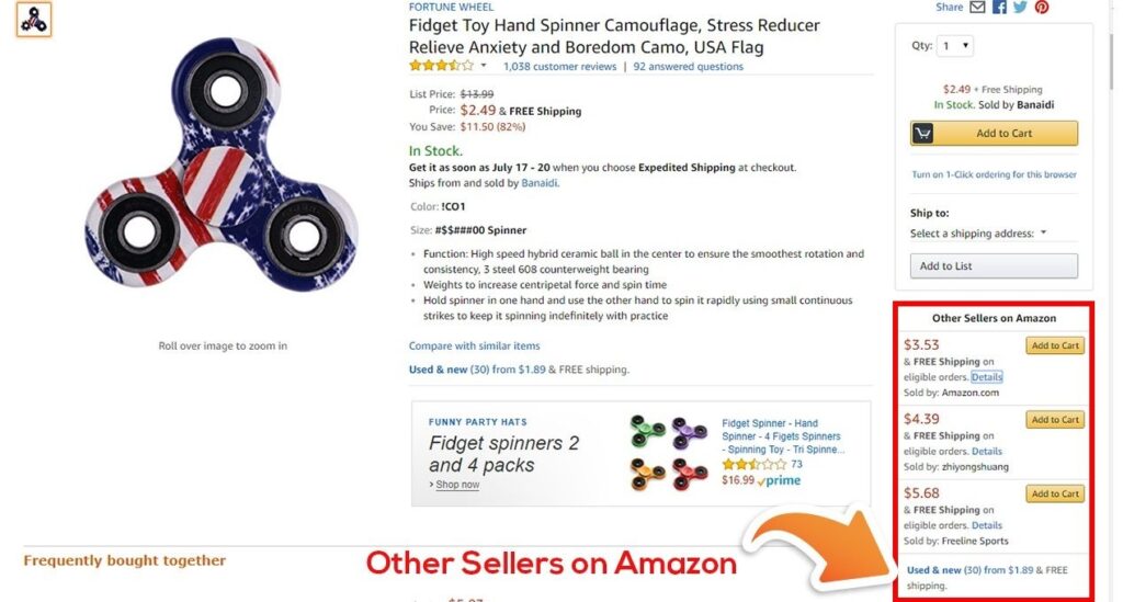 screenshot explaining what is amazon list hijacking on amazon
