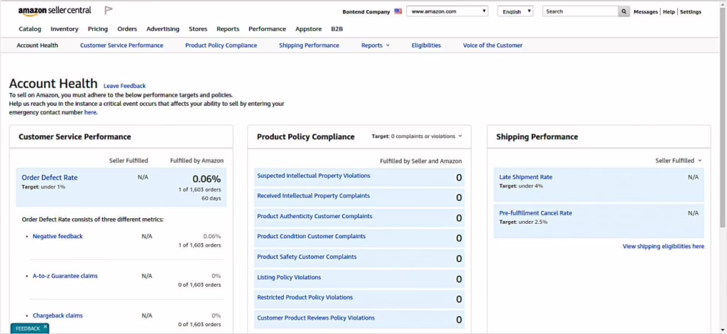 account health metric that effect buy box eligibility 